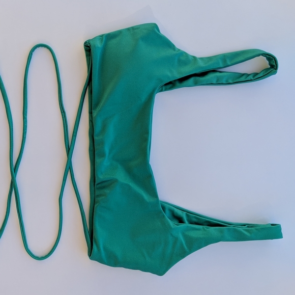 Teal Strappy Bikini BOTTOMS - Picture 2 of 3
